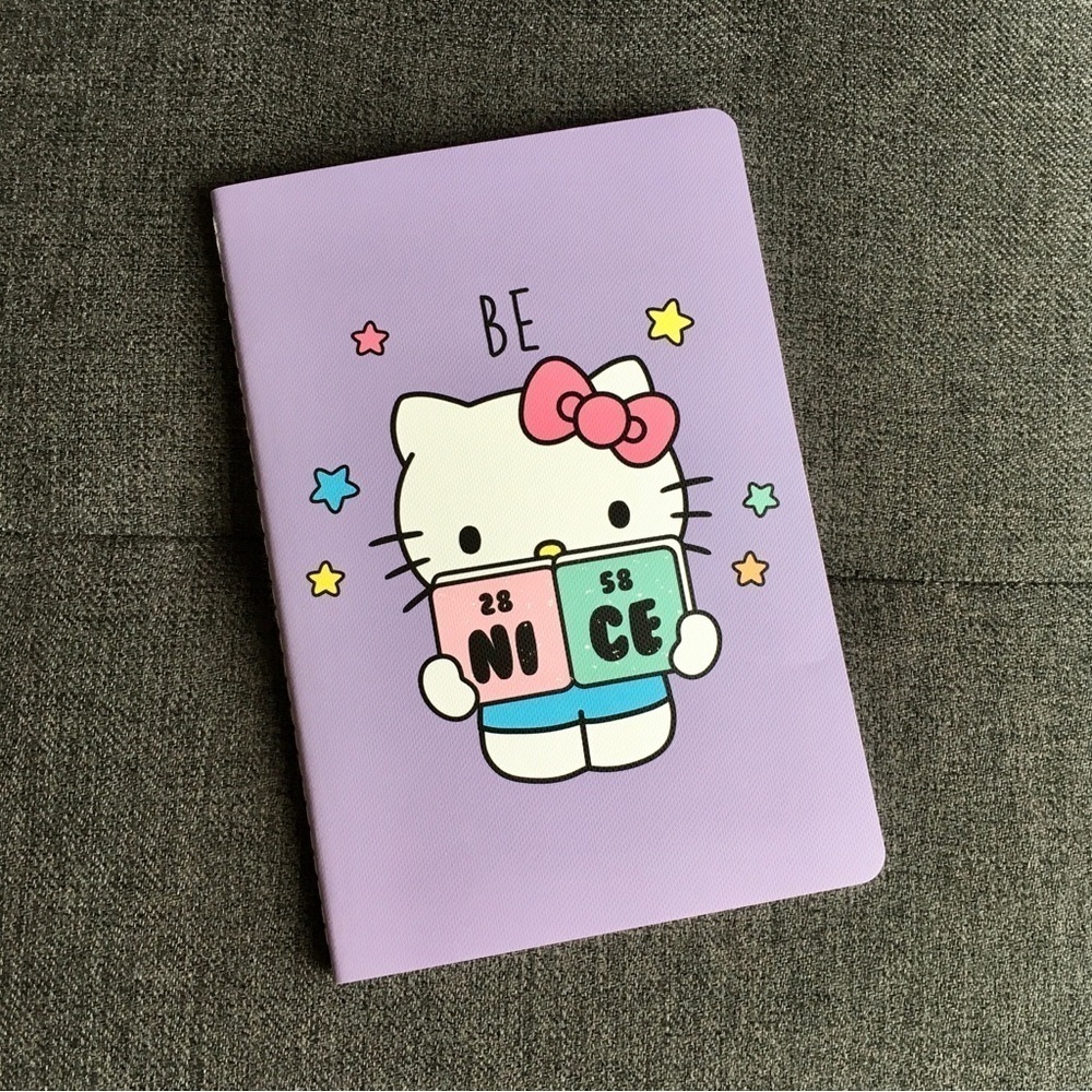 Hello Kitty “BE NICE” Notebook, Purple, 80 lined pages